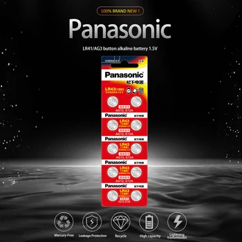 PANASONIC AG12 LR43 186 0%Hg za vrijeme igračke 1.5 V stanične alkalne baterije za kalkulatora 0%Hg
