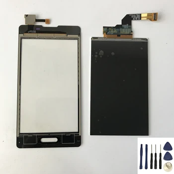 Za LG Optimus L5 II E450 E460 Black / White Touch Screen Panel Digitizer Sensor + LCD Display Monitor Panel Module + besplatni alati
