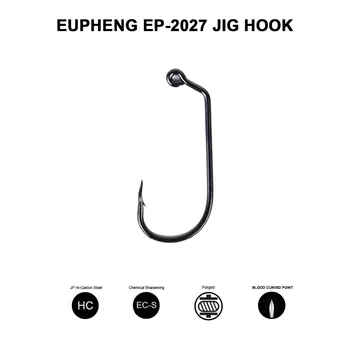 Eupheng Plus 100pc EP-2027 высокоуглеродистая čelik Black bodljikava Абердинская jaka najduža točka krvi O ' Shaughnessy Jig Hook
