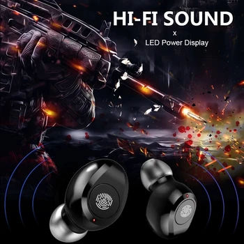 F9-5 TWS Bluetooth slušalice 5.0 bežične slušalice 8D Bass stereo slušalice handsfree slušalice s mikrofonom za punjenje torbica
