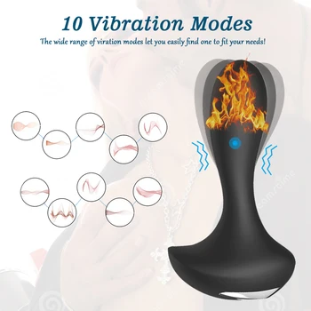 10 vibracija anal analni čepovi vibrator grijanje masažu prostate daljinski upravljač dildo vibracioni stimulans seksualna igračka za muškarce žene