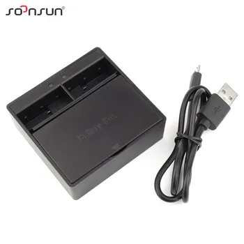 SOONSUN 2 Battery Dual Charger Slot Charging Dock Cradle w/ Battery Box za GoPro Hero 8 7 6 5 Crna Go Pro Detalj AHDBT-501