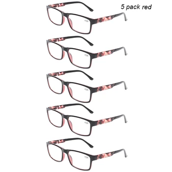 Henotin 4 pack klasicni tiskani naočale za čitanje i za muškarce i žene medusobno zglob pravokutni rimless naočale 1.0 1.5 2.0 3.0 4.0
