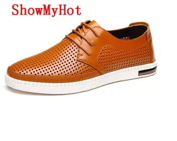 ShowMyHot выдалбливают kožnu muške cipele Оксфордская cipele prozračna muška Poslovna Casual cipele i čipka-up natikače haljina mokasinke