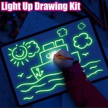 Draw with Light Zabava Writing Pad Developing Educational Toy Drawing Painting Board for Kids NC99