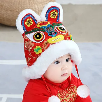 Ručni Rad Novorođenog Djeteta Šešir Tradicionalne Kineske Nošnje Pribor Tigar Kapa Novu Godinu Je Rođendan Odjeća Beba Dječak Djevojčica Zimske Kape