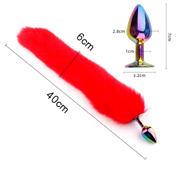 Metalni analni čep je analni medo rep masažu prostate BDSM homoseksualni seks igračke za žene odraslog seks igra