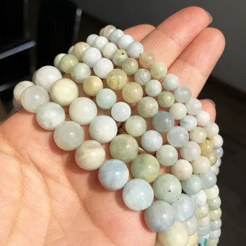 Prirodni бериллы zelena амазонит dragulj perle za izradu nakita cijele slobodan распорный lopta DIY narukvica pribor 15