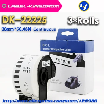 2 role kompatibilnih naljepnica DK-22225 38 mm*30,48 m kontinuirani kompatibilni pisač Brother QL-570/700 svi oni dolaze sa plastičnim držačem