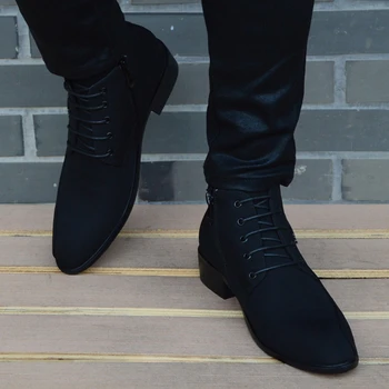 Svakodnevne Visoke Čizme Formalni Muške Cipele Apartmani Moda Rad Haljina Poslovne Stranka Svadbene Cipele Muškarci Chelsea Botas Homme