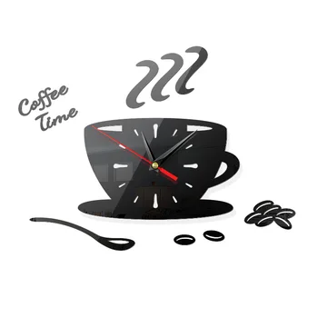 Zidni satovi Horloge 3d Diy akrilno ogledalo kava satovi naljepnice ukras kuće je dnevni boravak кварцевая igla Reloj De Pared