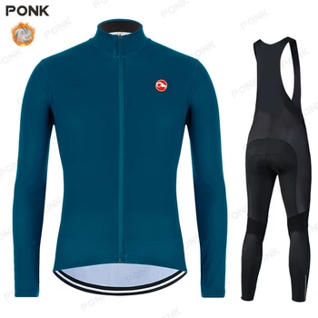 2020 Winter Thermal Polar Fleece Jersey Set Racing Bike Cycling Suit Mountian Bicycle Cycling Odjeca Ropa Ciclismo Bicycle