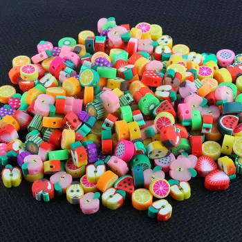 100 kom./lot 10 mm polimer gline pomiješane voće razuporne perle za DIY izrade nakita