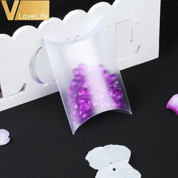 50 kom./lot prozirna kutija čokolade jastuk oblik kutije PVC darove nakit kutija za pakiranje vjenčanje naklonost Vjenčanje college mat slatke kutije, isporuka