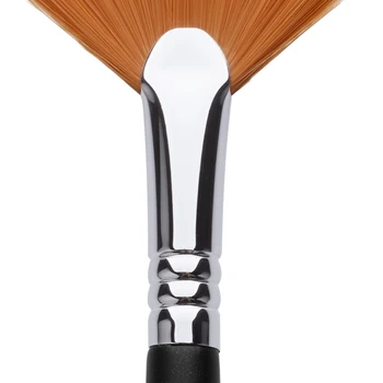 Jessup Single Face Šminka FAN Brush kvalitetan stručni vlakana kose crno-srebrna pędzle do makijażu Veleprodaja 1pc -141