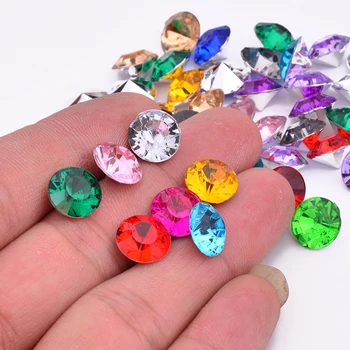 JUNAO 4mm 17 Color Pointback Clear Crystal AB vještački dijamant Round Strass Crystals kamenje akril dragulji za nakit, odjeća obrt