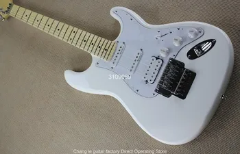 Tvornica custom shop novi javor vrat 6 redaka bijela Floyd Rose tremolo krom električna gitara besplatna dostava