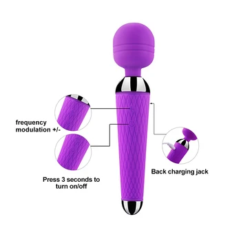 Super snažan vibrator seks igračke za žene AV G Spot čarobni štapić vibratori maser za klitorisa dildo erotske igračke za odrasle