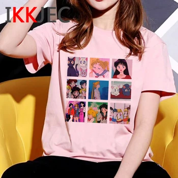Japanska anime Sailor Moon grafički t-shirt žene Kawai Усаги smiješno crtani film majica slatka grafički Mike moda top tees ženski