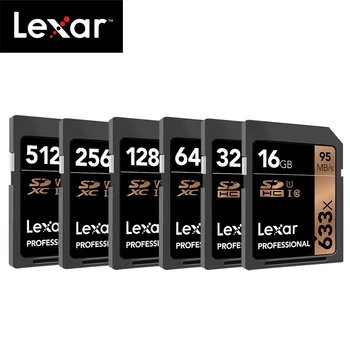 Original Lexar 633x 32GB 64GB Class 10 SD, SDHC i SDXC memorijska kartica SD kartici 128GB 512G 95MB/s za digitalni slr/HD kamera