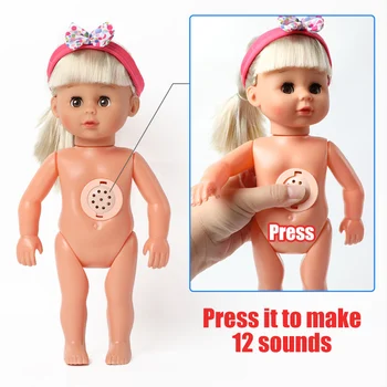 12 inča simulacija reborn baby doll zvuk silikon bebe 30 cm lutka češalj pribor realan moda mekani plišani pas za igračke