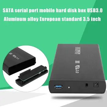 EU Plug 3.5 inch 5Gbps Hard Disk Drive Case SATA to USB3.0 Adapter vanjsko kućište tvrdog diska s USB kabl za PC, prijenosno računalo