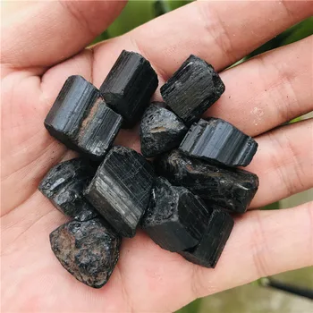 Zacjeljivanje prirodnog crnog kamena energije uzorka самоцвета turmalina 50g grubo mineralnih