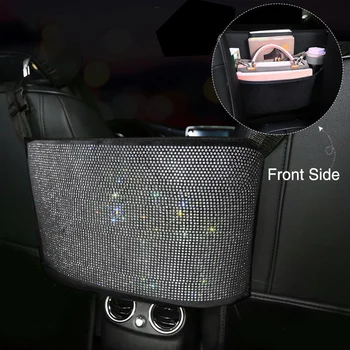 Luksuzni dijamant gorski kristal automobil torba za pohranu organizator naslon sjedala držač multi-džepovi na stražnjem sjedalu automobila polaganje čišćenje za žene