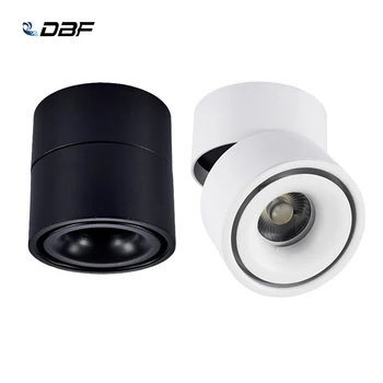 [DBF]crna / bijela 90 stupnjeva sklopivi i 360 stupnjeva okretni površinski montirana lampa 3000K / 4000K / 6000K led stropna svjetiljka