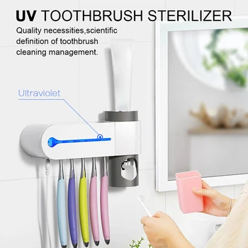 Antibakterijski UV sterilizirati držač četkica za zube višenamjenski automatski pasta za zube sokovnik dispenzer Home pribor za kupaonice skup