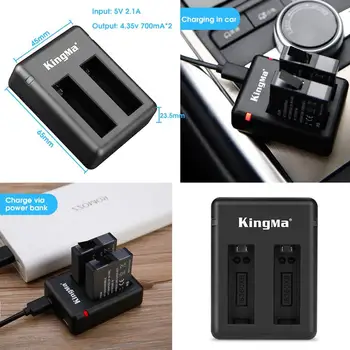 1150 mah originalna litij baterija Kingma za kamere Insta 360 X +2 utora usb kabel, brzi punjač za pribor Insta360 One X