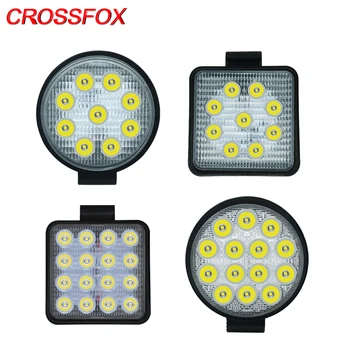 CROSSFOX Led light bar 48W 42W 27W barra Square Round Spotlight Off road LED Work Lamp 12V 24V za auto kamion 4X4 suv i 4WD vozila ATV