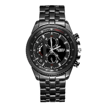 Moda crna nehrđajućeg čelika mens najbolji brand luksuznih muški satovi su poslovni muški satovi sportski sat Hodinky Reloj Hombre
