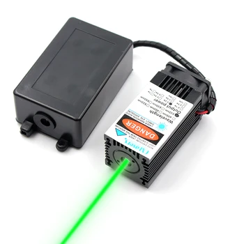 Oxlasers 200mW 532nm 12V High Power TTL Green Laser Module Beam Stage Light Show with Cooling Fan