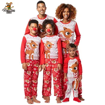 Obiteljske Istu Odjeću Božićne Kompleti Odjeće Pidžame Po Cijeloj Površini Životinja Je Kućna Odjeća Novu Godinu 2020 Pidžama Obiteljski Stil Muškarci Žene