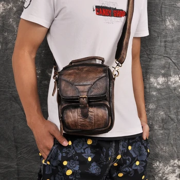 Kožna muška bogata casual moda ramena Glasnik Crossbody Bag Designer Mochila Waist Pojas Pack Tablet Pouch 2074-db