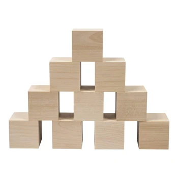 1 paket čvrste drvene blokove kvadratne blokove Дженга djeca rane razvojne igračke skupština jedinica ukras DIY stolarija obrt