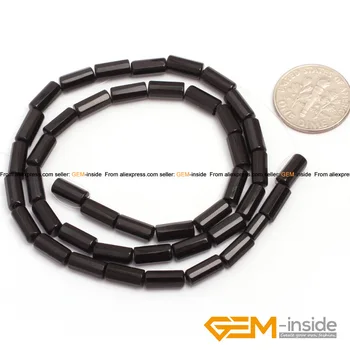 Prirodni kamen AA Grade Black Agates Loose Tube Spacer Beads For Making Jewelry Strand 15