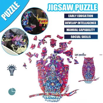 3D drvene puzzle kreativni drvene odrasle djece zagonetke blagdanski dar predložak Božićne edukativne drvene slagalice pokloni