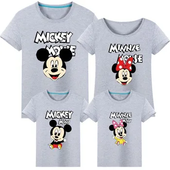Obiteljska prigodna odjeća Otac Sin majka kćer haljine t-shirt Tata, mama i ja odjeća Baby Boy Girl Mickey Minnie T-shirt