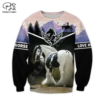 PLstar Cosmos Racing Horse Animal New Fashion sportski odijelo pulover svakodnevni 3Dprint munja/veste/majica/jakna/muška ženska s-6