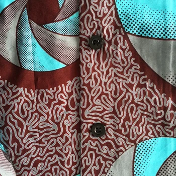 2018 Dashiki Men Dress Afrička Odjeća, Moda Voštana Print Kratkih Rukava Majice Muška Košulja Afrika Stil Dizajn Svečana Nošnja