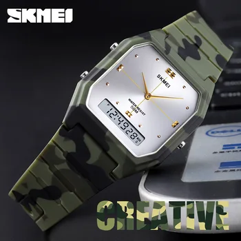 SKMEI Watch muški satovi luksuzni vanjske vojne ručni sat 50 m vodootporan 3 satni štoperica sat muški digitalni Montre Homme