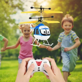 Indukcija leteće igračke RC Helicopter Cartoon Remote Control Drone For Kid Plane Floating Igračke With Flashing LED Light