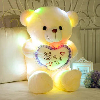 50 cm kreativni lampica medo Led medo svjetlo jastuk životinje pliš igračke šarene svjetleće božićne darove za djevojčice poklon