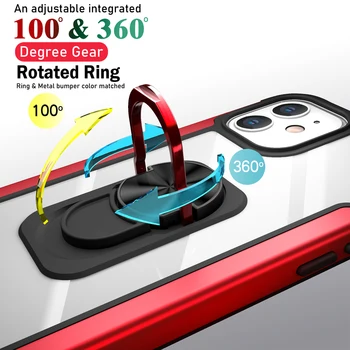 Luksuzni Oklop otporan na udarce torbica za telefon iphone12 SE XS Max 11 Pro XR X 7 8 6 6s Plus Full Cover Car Magnetic Ring Bumper Cases