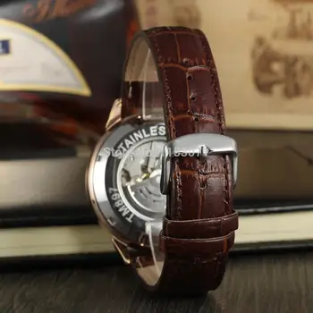 FSG8083M3R1 posljednjih automatski muške luksuzne poslovne sat sa smeđim kožnim remenom za besplatnu dostavu sa originalnom poklon kutiji