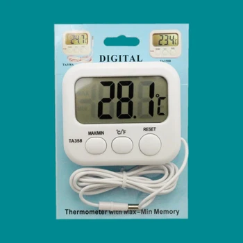 Termometar digitalni termometar mjerač temperature sa senzorom sonde kabelski hladnjak Akvarij kuhinja elektronski LCD zaslon