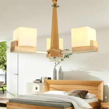 2020 vikendica stil drveni luster kućni rasvjeta лампадарио unutarnji svjetlo art deco luster za dnevni boravak Besplatna dostava