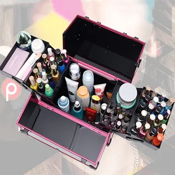 Моющийся šminka organizator kozmetička torbica velikog kapaciteta za uljepšavanje noktiju alat kofer za make-up kutija za pohranu profesionalna kozmetička kutija